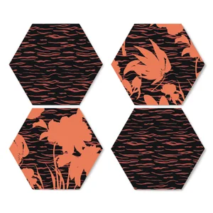 Floral & Animal Hexagonal Coaster Set