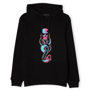 Harry Potter Limited Edition Dark Mark Puff Print Unisex Hoodie - Black