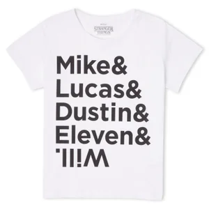 Stranger Things Character Lineup Women's T-Shirt - White