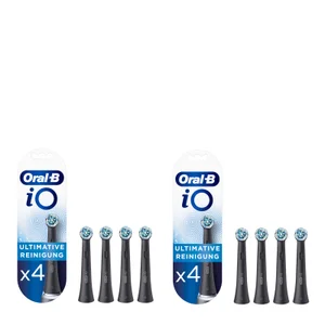 Oral-B iO Aufsteckbürsten Ultimative Reinigung, schwarz, 2x4 Stück