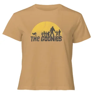 The Goonies Retro Logo Women's Cropped T-Shirt - Tan