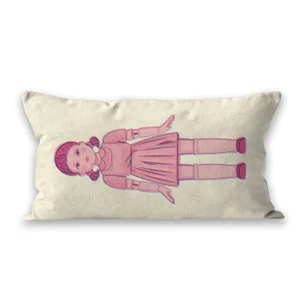 Squid Game Doll Glitch Rectangular Cushion