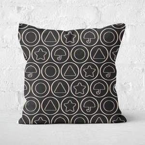 Squid Game Honeycomb Glitch Square Cushion