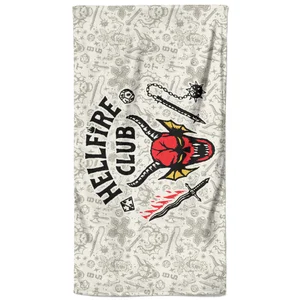 Stranger Things Hellfire Club Beach Towel