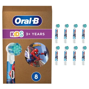 Oral-B Kids Spiderman Toothbrush Heads – Pack of 8