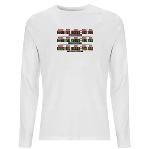 Back To The Future Destination Clock Men's Long Sleeve T-Shirt - White