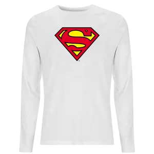 Official Superman Shield Men's Long Sleeve T-Shirt - White