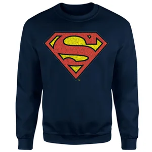 Official Superman Crackle Logo Sweatshirt - Navy