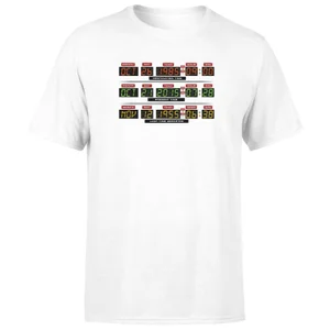 Back To The Future Destination Clock Men's T-Shirt - White