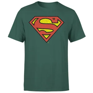 Official Superman Crackle Logo Men's T-Shirt - Green