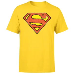 Official Superman Crackle Logo Men's T-Shirt - Yellow