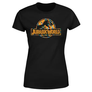 Jurassic Park Logo Tropical Women's T-Shirt - Black