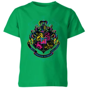 Harry Potter Hogwarts Neon Crest Kids' T-Shirt - Green