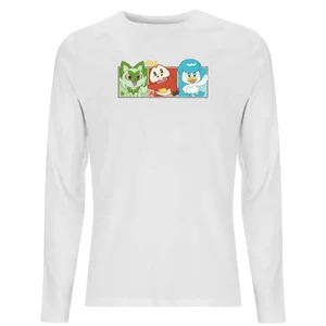 Pokémon 1st Starters Panels Unisex Long Sleeve T-Shirt - White