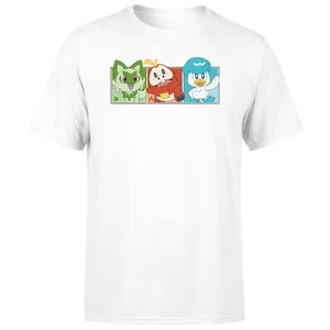 Pokémon 1st Starters Panels Unisex T-Shirt - White