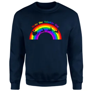 Make The Yuletide Gay Christmas Jumper - Navy