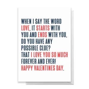 It Starts With You Greetings Card
