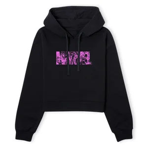 Marvel Female Heroes Find Your Power Women's Cropped Hoodie - Black