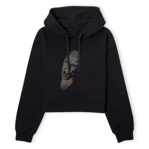 Buffy The Vampire Slayer Distress Spike Women's Cropped Hoodie - Black