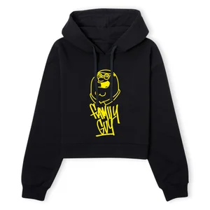 Family Guy Yellow Pete Women's Cropped Hoodie - Black
