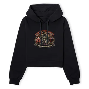 Sons of Anarchy Men Of Mayhem Women's Cropped Hoodie - Black