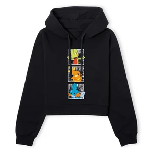 Pokemon Generation 3 Intro Women's Cropped Hoodie - Black