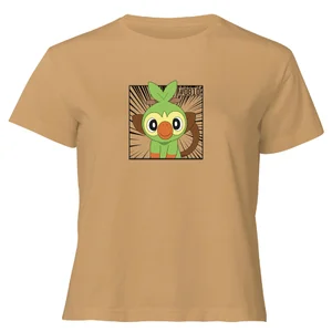 Pokemon Grookey Women's Cropped T-Shirt - Tan