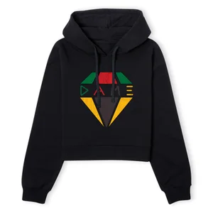 Creed DAME Diamond Logo Women's Cropped Hoodie - Black