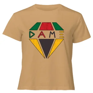 Creed DAME Diamond Logo Women's Cropped T-Shirt - Tan