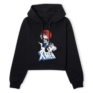 X-Men Mystique Women's Cropped Hoodie - Black