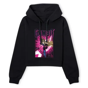 X-Men Gambit Women's Cropped Hoodie - Black