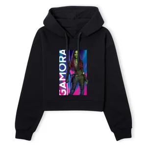 Guardians of the Galaxy Gamora Women's Cropped Hoodie - Black