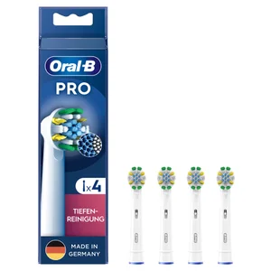 Oral-B Pro Tiefenreinigung Aufsteckbürsten für elektrische Zahnbürste, X-förmige Borsten, 4 Stück
