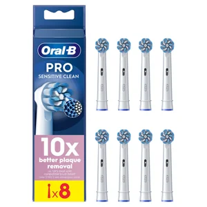 Oral B Sensitive Clean White Toothbrush Head - Pack of 8 Counts
