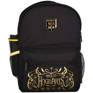 Harry Potter Back to Hogwarts Black & Camel Nylon Backpack
