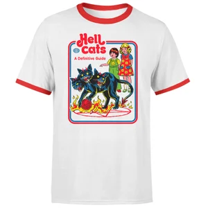 Steven Rhodes Hell Cats Unisex Ringer T-Shirt - White/Red