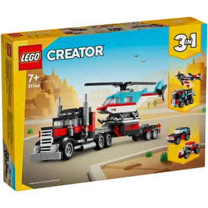 LEGO Creator 3in1 Flatbed Truck with Helicopter Toy 31146