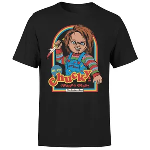 Steven Rhodes Chucky Wanna Play Men's T-Shirt - Black