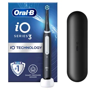 Oral-B iO3 Matte Black Electric Toothbrush with Travel Case