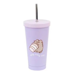 Pusheen Moments Metal Tumbler With Straw