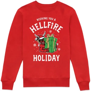 Stranger Things Hellfire Holiday Sweatshirt - Red