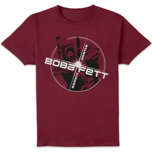 Star Wars Boba Circle Star Unisex T-Shirt - Burgundy
