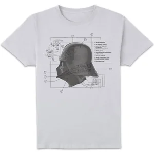 Star Wars Mask Diagram Unisex T-Shirt - White