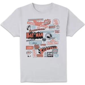 DC Comics Justice League Retro Unisex T-Shirt - White