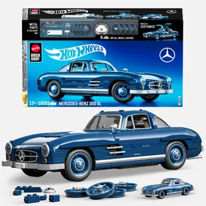 Mattel Brick Shop Hot Wheels Premium Mercedes-Benz 300 SL Building Set