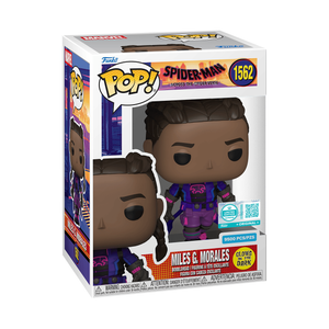 POP Supreme Limited Edition : Spider-Man Across The Spider-Verse –Prowler Miles Unmasked (Glow In The Dark) - Zavvi UK Exclusive