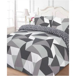 Dreamscene Shapes Duvet Set - Grey
