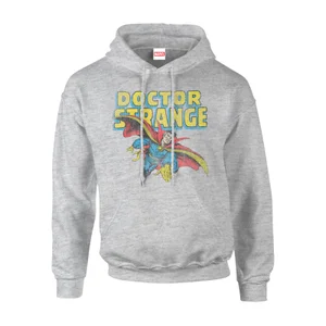 Marvel Doctor Strange Flying Men's Grey Pullover Hoodie