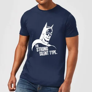 T-Shirt Homme The Strong Silent Type - Batman (DC Comics) - Bleu Marine