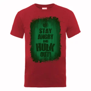 T-Shirt Homme Marvel Avengers Assemble - Hulk Stay Angry - Rouge